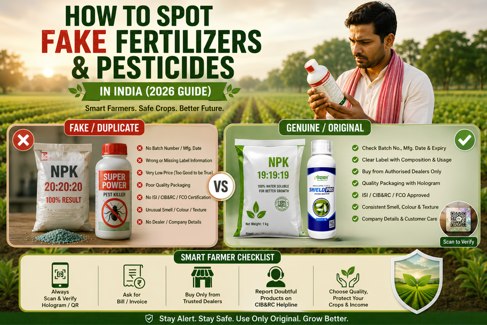 How to Spot Fake Fertilizers & Pesticides in India (2026 Guide)