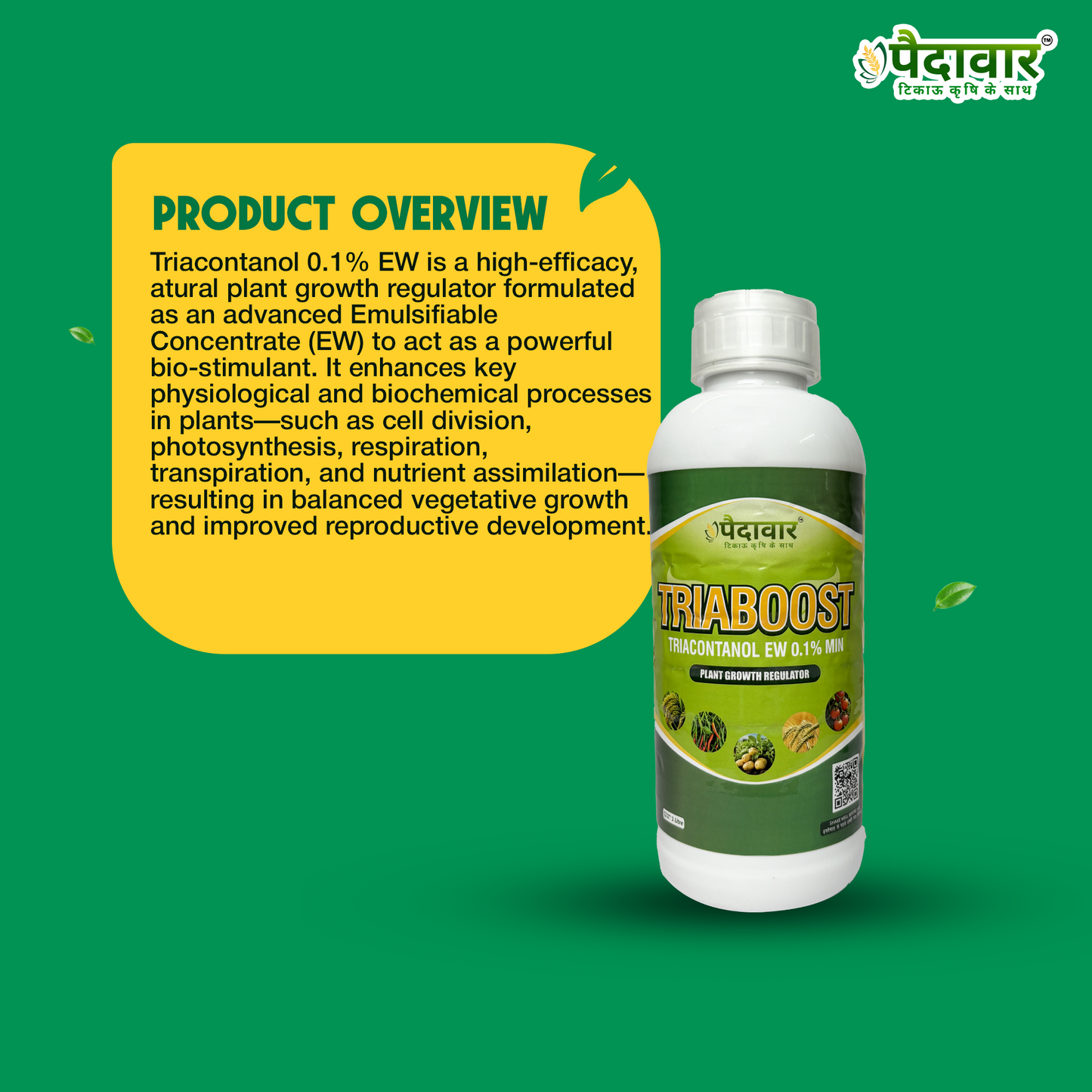 Paidavaar Triaboost | Triacontanol 0.1% EW Plant Growth Regulator